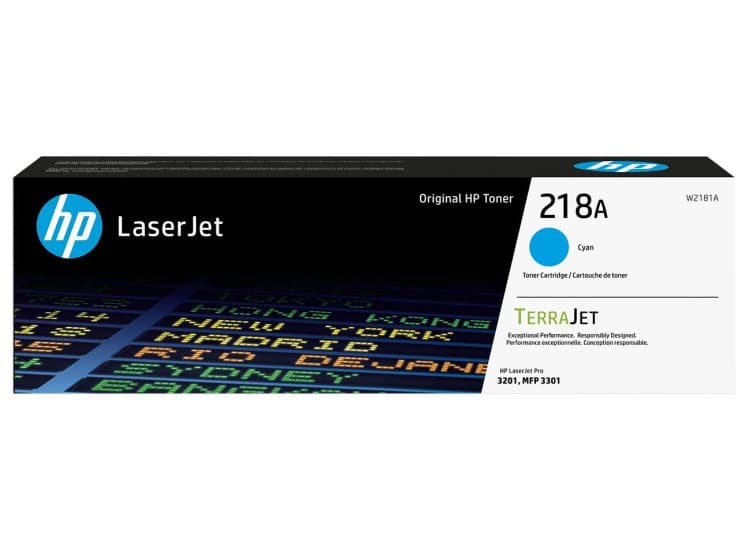 HP 218A Standard Yield Original LaserJet Toner Cartridge, Cyan