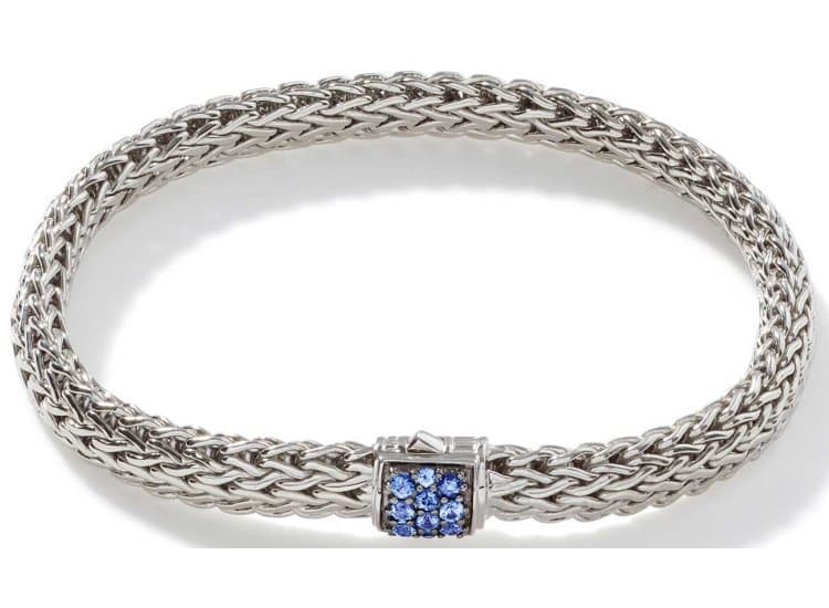 John Hardy Icon Bracelet, 6.5mm-Size Medium-in Sterling Silver and Blue Sapphire