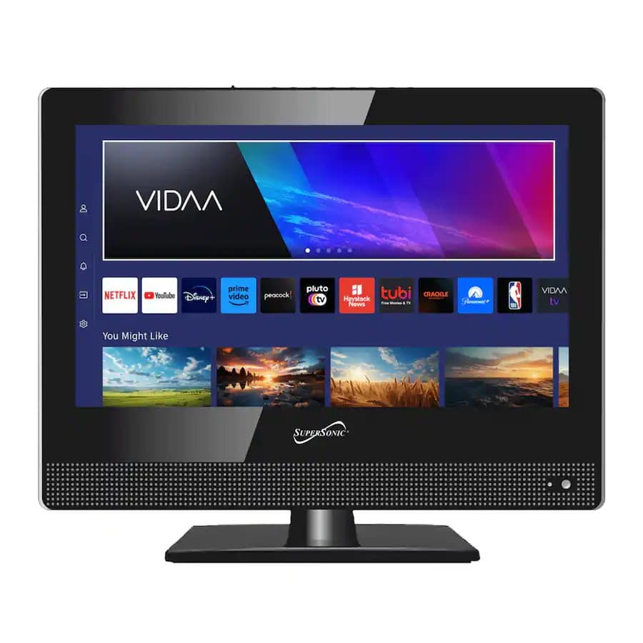15" VIDAA ACDC Compatible LED Smart TV with Built-In WiFi