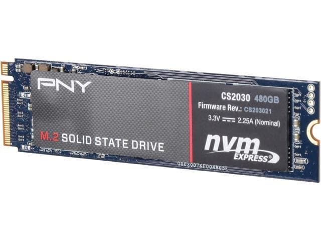 PNY CS2030 480GB M.2 2280 PCIe NVMe Internal Solid State Drive (SSD) - M280CS2030-480-RB