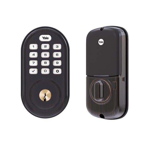 Yale YRD216ZW20BP Assure Lock Push Button Deadbolt with Z-Wave Oil Rubbed Bronze Finish