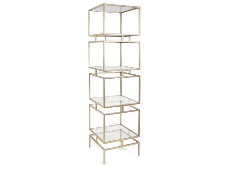 Howard Elliott Canberrn Cube Etagere, Gold