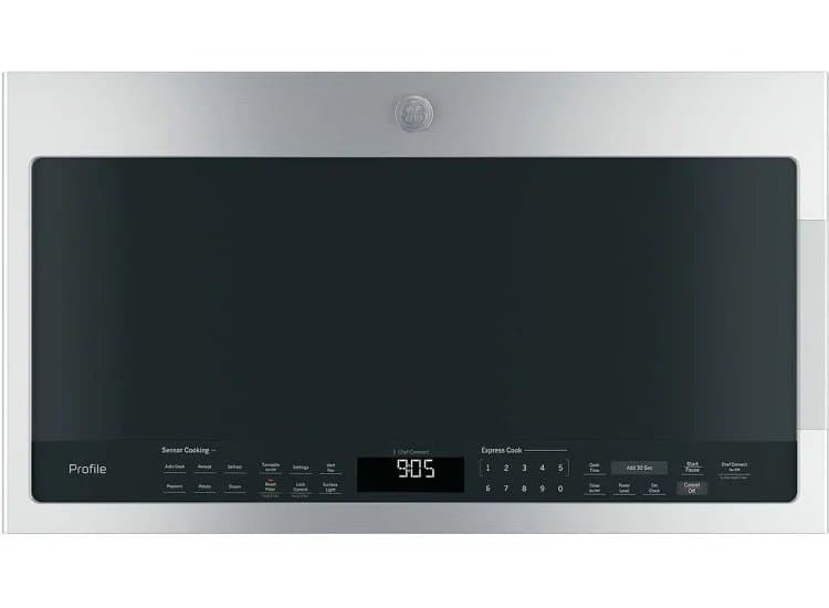 GE Profile Microwave Oven Over the Range Sensor, 2.1 Cu Ft in Stainless Steel