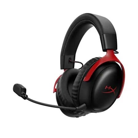 HP HyperX Cloud III S Wireless Closed-Back Over-Ear Gaming Headset for PC, Mac and PS5, Black/Red