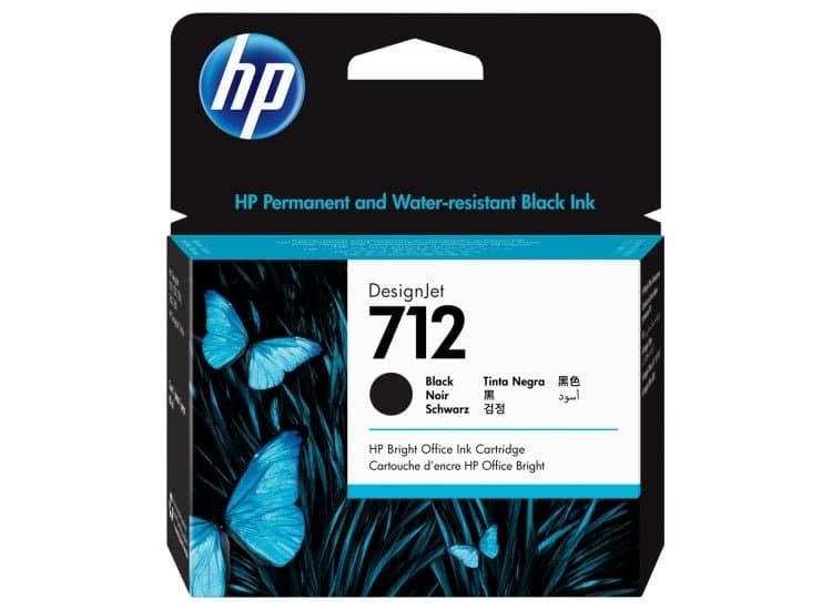 HP 712 80ml DesignJet Ink Cartridge, Black