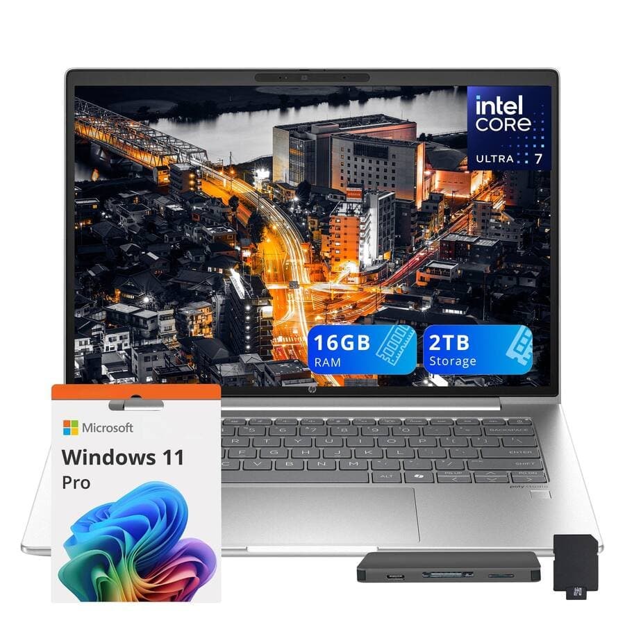 HP ProBook 440 G11 14" WUXGA Business Laptop,Intel Ultra 7 155U,16GB DDR5,1TB SSD,Win 11 Pro,1TB Dock Station,Silver