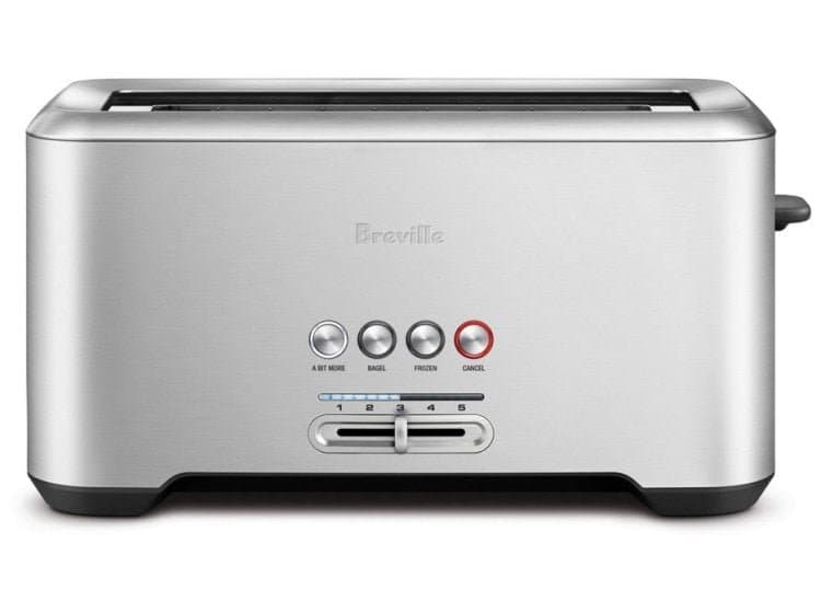 Breville Bit More Stainless Steel Long Slot 4-Slice Toaster
