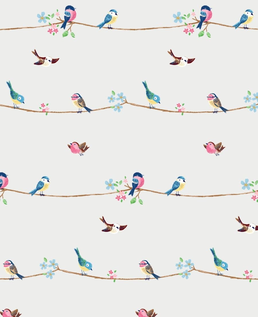 Chesapeake Thoreau 56.4-sq ft Orange Non-woven Birds Prepasted Water Activated Paste Wallpaper
