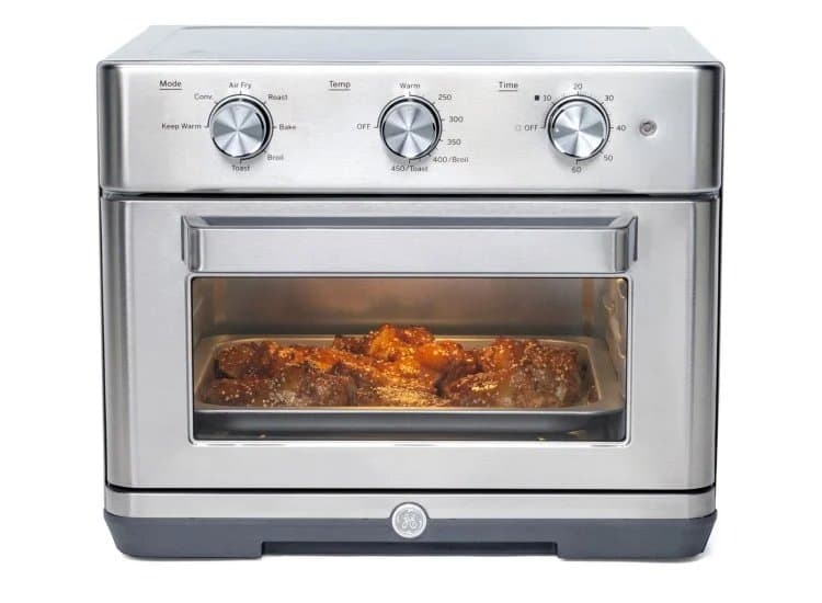 GE Mechanical Air Fry 7-in-1 Toaster Oven, Stainless Steel