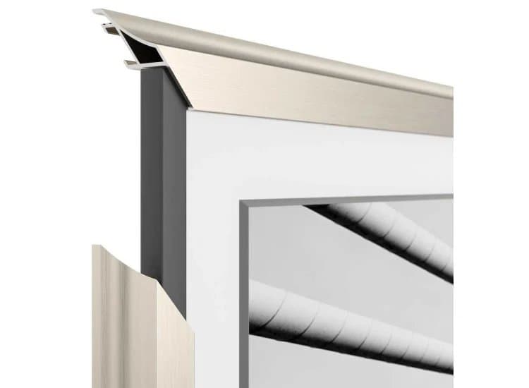 Frame My TV Samsung The Frame 85" Alloy Scoop Frame, German Silver
