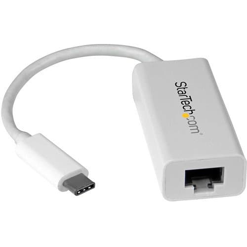 StarTech USB 3.1 Gen 1 Type-C Male to Gigabit Ethernet Female Adapter (White)