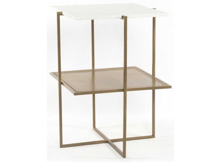 Four Hands Olivia Nightstand, Antique Brass