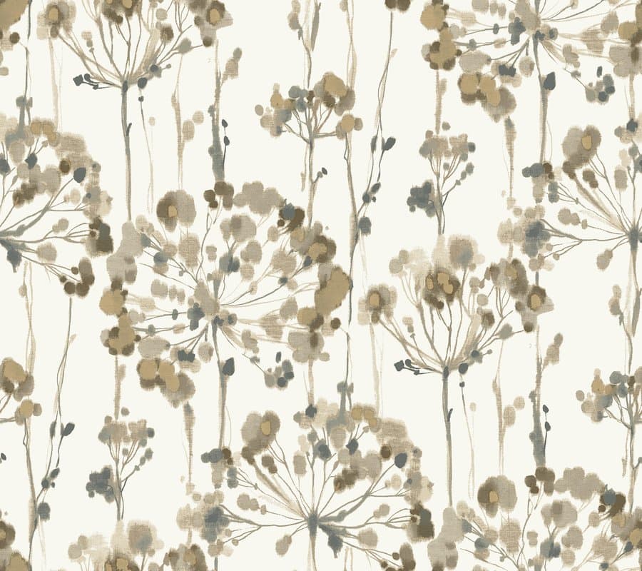 York Wallcoverings Candice Olson Modern Artisan 60.8-sq ft Gray Non-woven Floral Unpasted Wallpaper