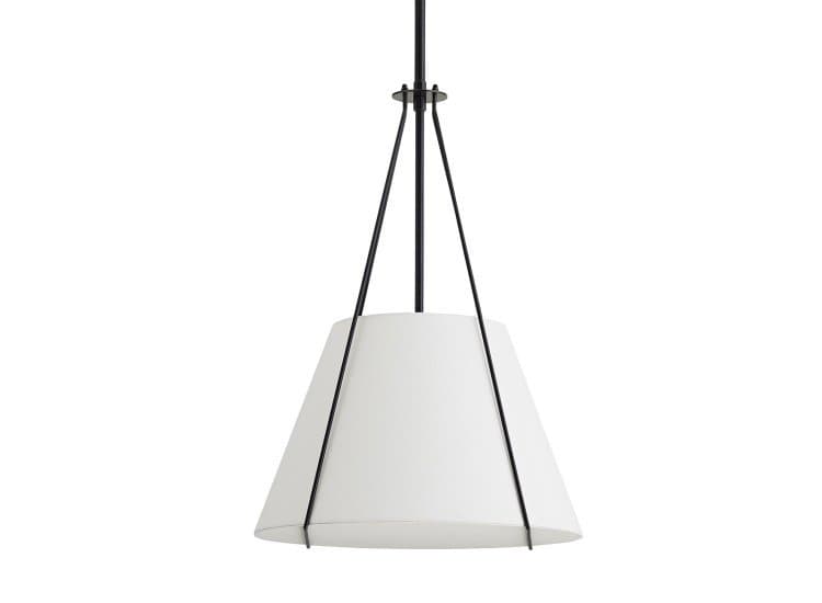 Arteriors Heloise Bronze Steel White Linen Pendant