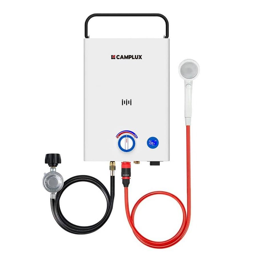 CAMPLUX Outdoor Portable Propane Tankless Water Heater with LED Display