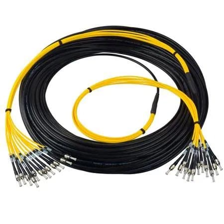 Camplex 1500' 12-Channel OM3 Single Mode Fiber Optic Tactical Snake Cable with LC Connector