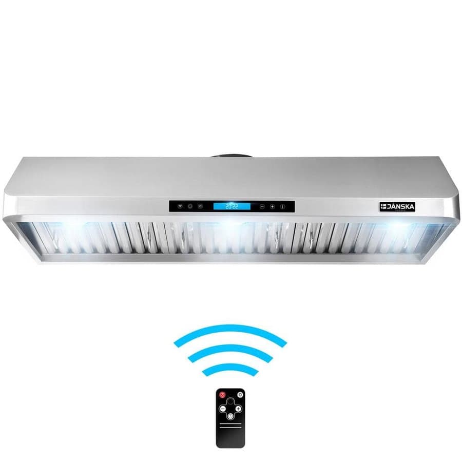 JANSKA 48-inch Ducted Under Cabinet Range Hood with Touch Display and LED Lights