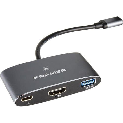 Kramer KDock-1 3-Port Multi-Adapter Hub with Pass-Through Charging