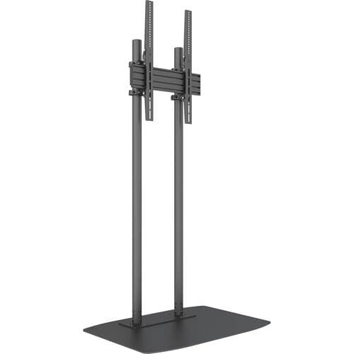Mount-It! PRO Single-Screen Dual-Pole Floor Stand with Wide Base