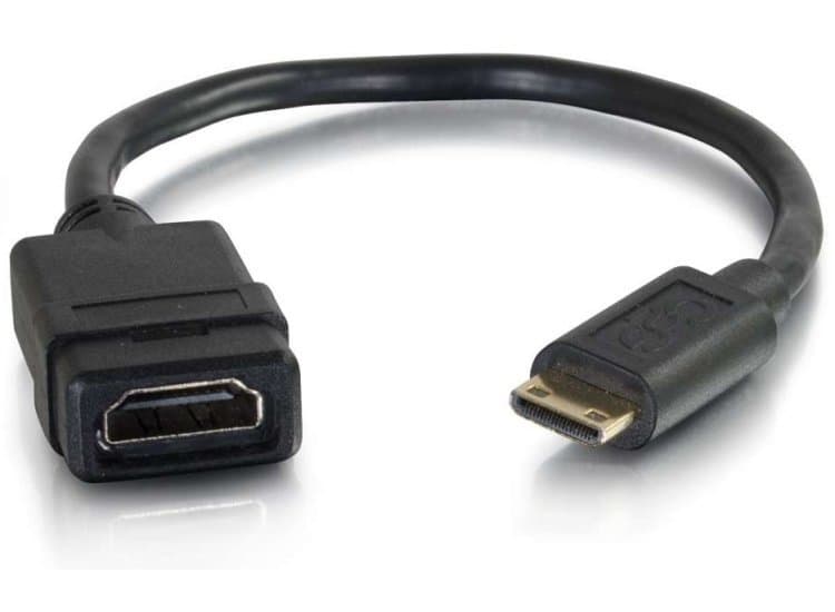 Cables To Go Mini HDMI Male to HDMI Female Adapter Converter Black