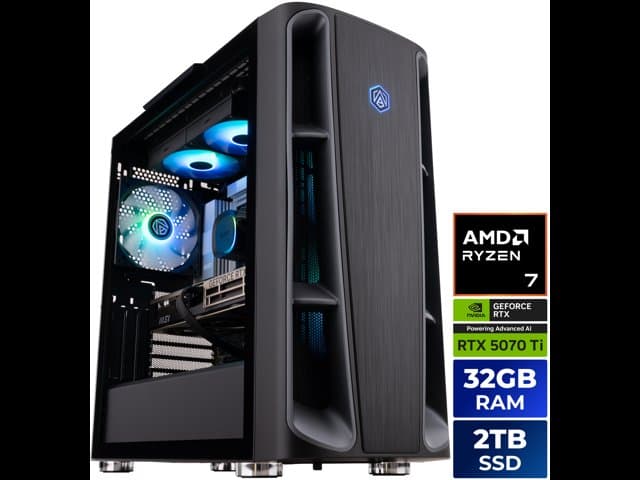 ABS Kaze II Ruby KIIR9800X3D5070TI AMD Ryzen 7 9800X3D Gaming Desktop PC