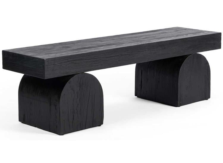 Four Hands Keane Bench, Reclaimed Black Elm