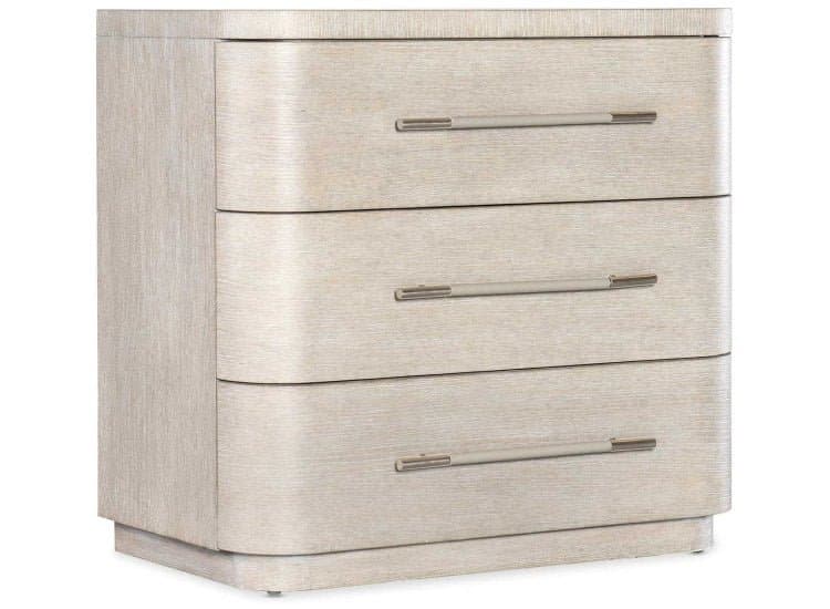 Hooker Furniture Modern Mood Nightstand with Three Drawers, Light Wood Finish