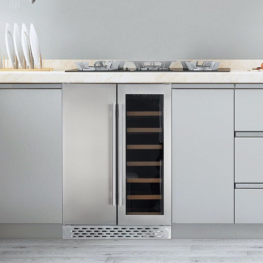 Zstar Dual Zone 23.42'' Freestanding 20 Bottle Wine & Beverage Refrigerator