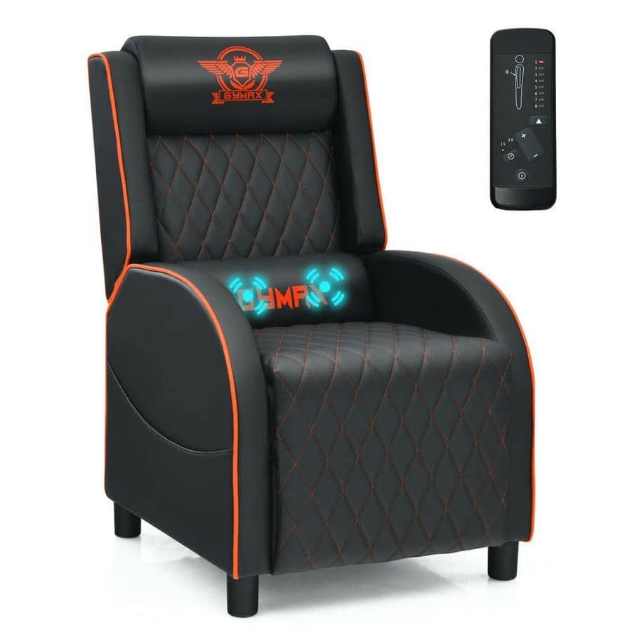 Gymax Massage Gaming Recliner Chair