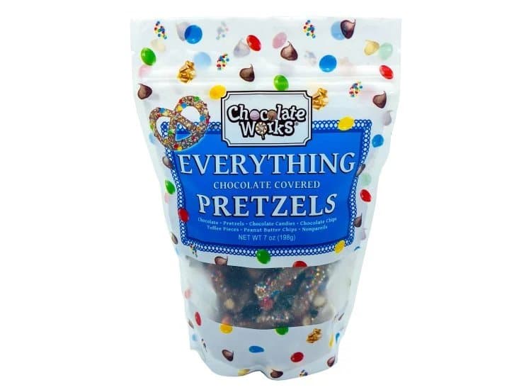 Chocolate Works 7oz Chocolate Covered Everything Pretzels-EVP