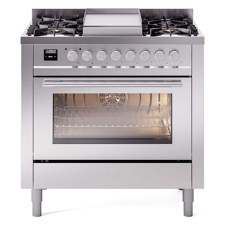 Professional Plus II 36 in. Dual Fuel Natural Gas Range with 6-Burners, Griddle, Stainless Steel