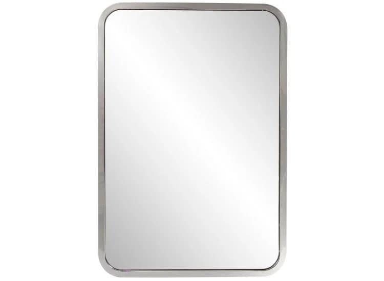 Howard Elliott Simone Rectangular Mirror, Stainless Steel