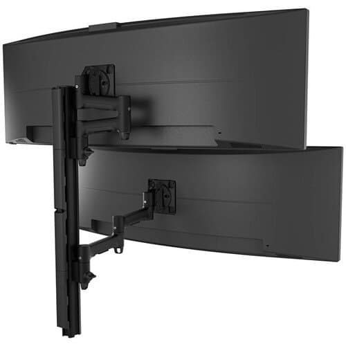 Atdec AWMS-2-46H75-H-B Heavy-Duty Dual Monitor Arm Mount (Black)