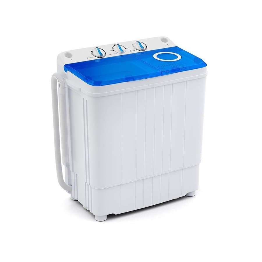 1.7 cu. ft. Portable All-in-One Washer Dryer Combo, Blue with Timer Control