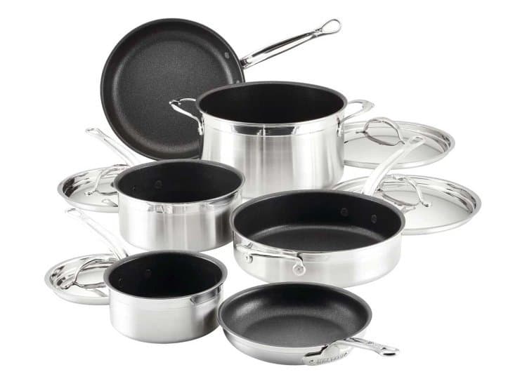Hestan ProBond Professional Clad Stainless Steel TITUM 10-Piece Cookware Set
