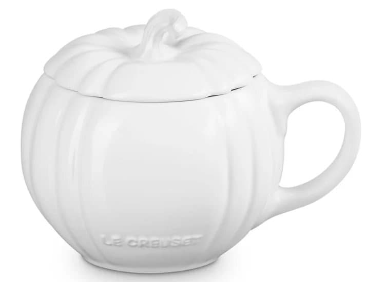 Le Creuset Pumpkin 14 Oz. Mug, White