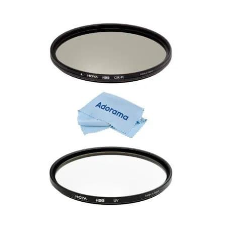 Hoya 82mm HD3 UV and Circular Polarizer Filter Kit-With Microfiber Cloth