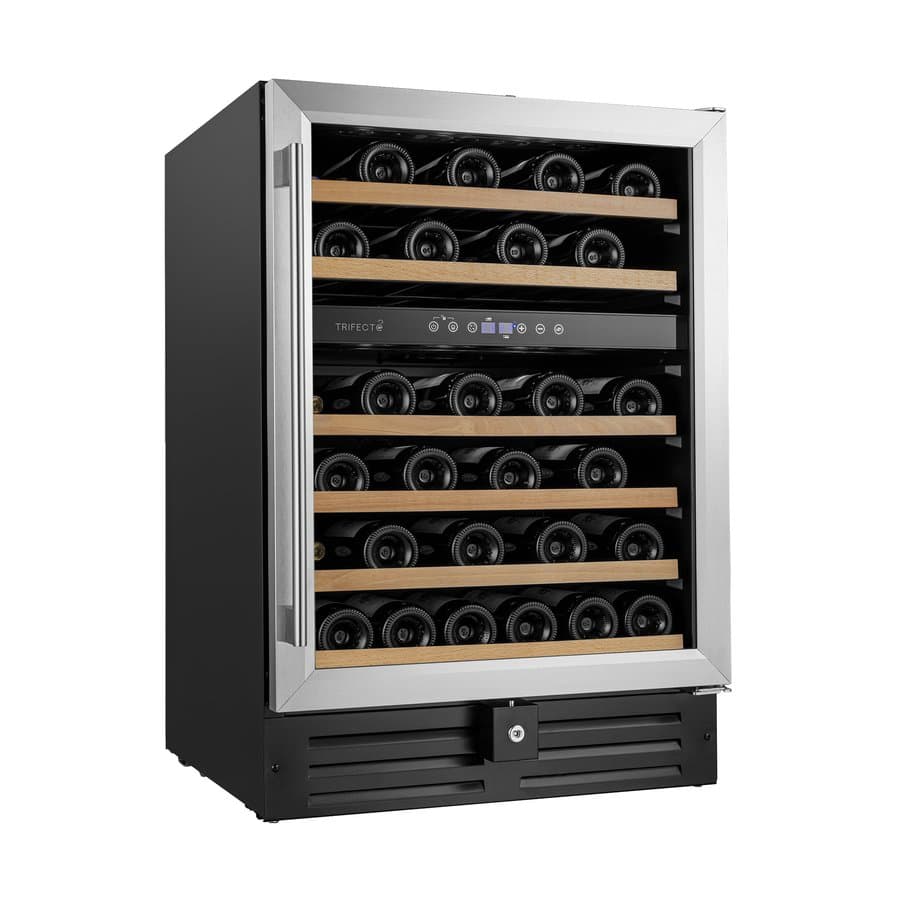 Trifecte Dual Zone 23.42'' 46 Bottle Wine Refrigerator with Reversible Door