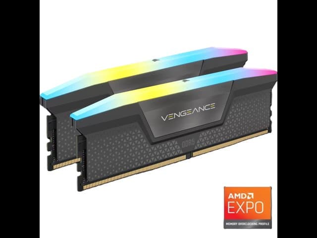 CORSAIR Vengeance RGB 16GB (2 x 8GB) 288-Pin PC RAM DDR5 5200 (PC5 41600) Desktop Memory Model CMH16GX5M2B5200Z40