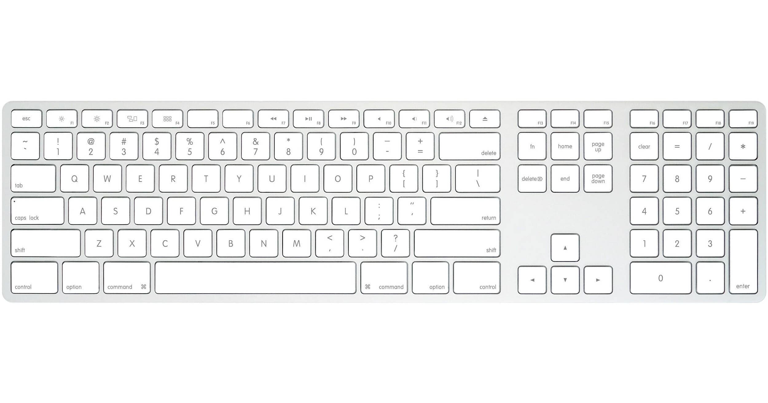 Matias Wireless USB-C Keyboard for Mac (Silver)