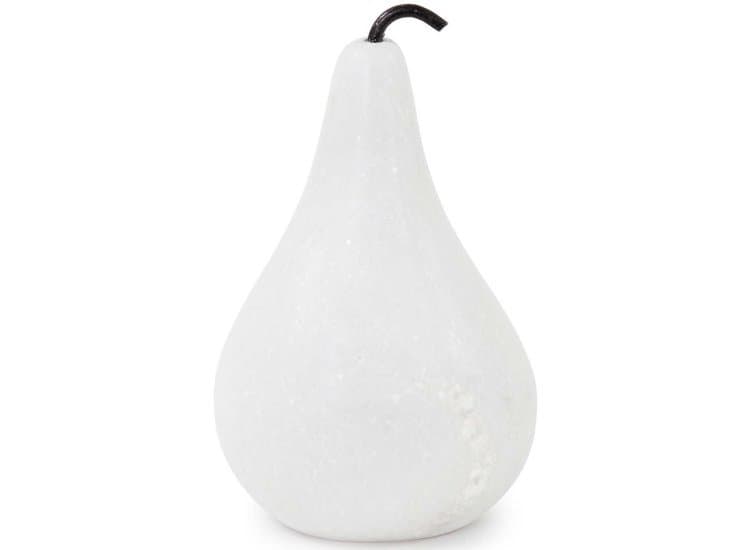 Howard Elliott The Cleo Pear, White Marble Finish
