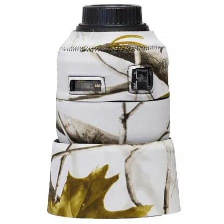 LensCoat Lens Cover for Nikon 105mm f/1.4E ED-IF AF-S Lens, Realtree AP Snow