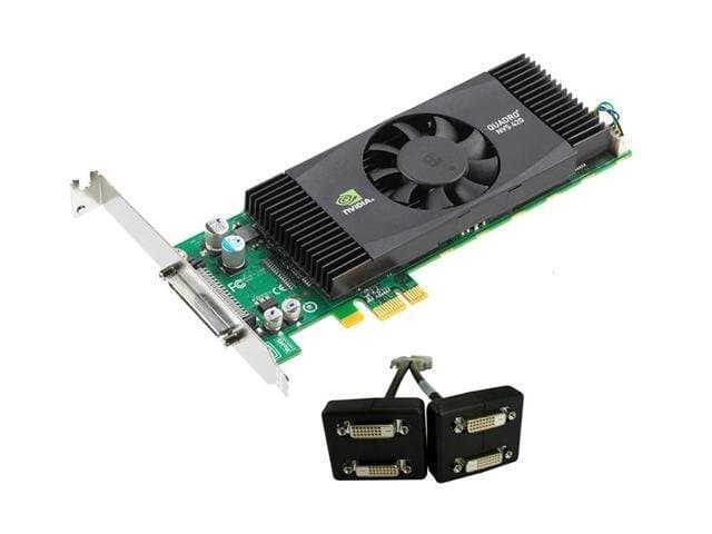 PNY Quadro NVS 420 VCQ420NVS-X1-DVI-PB 512MB (256MB per GPU) 128-bit (64-bit per GPU) GDDR3 PCI Express x1 Low Profile Graphics Card