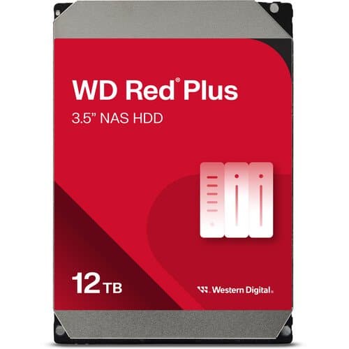 WD 12TB Red Plus 7200 rpm SATA III 3.5" Internal NAS HDD