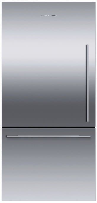 Fisher & Paykel Series 5 Contemporary Series
RF170WDLJX5
32 Inch Counter Depth Freestanding Bottom Mount Refrigerator with 17.1 Cu. Ft. Total Capacity, ActiveSmart™ Foodcare, Flexible Storage, Humidity Control, Design Quality, Easy Cleaning, Internal Ice Maker, SmartTouch Control, Sabbath Mode and Energy Star Certified: Left Hinge