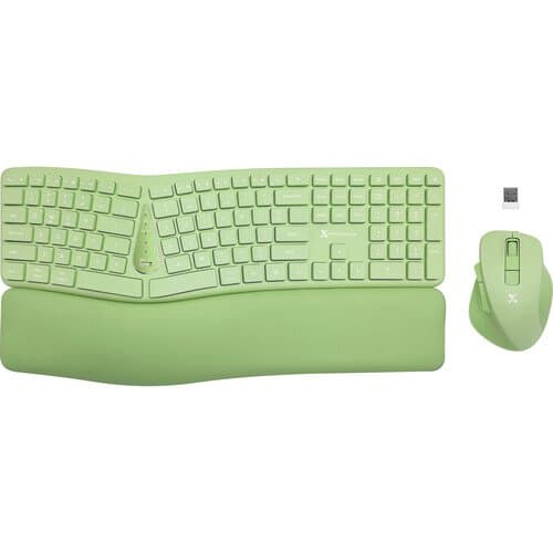 X9 Performance Multi-Device Wireless Ergonomic Keyboard and Mouse Combo (Light Green)