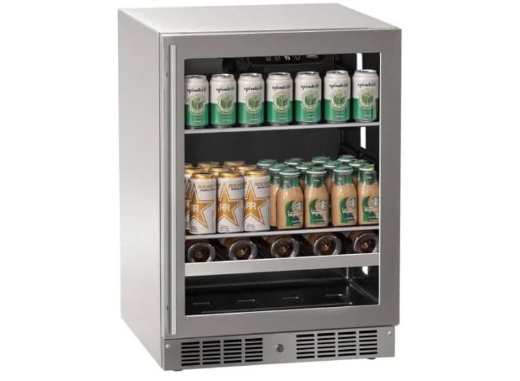 Marvel Essential 5.1 Cu. Ft. Single-Zone Beverage Center 24-Inch Wide, Stainless Frame-MRBV224-SG31A
