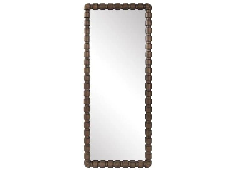 Howard Elliott Wooden Bobbin Dressing Mirror, Brown