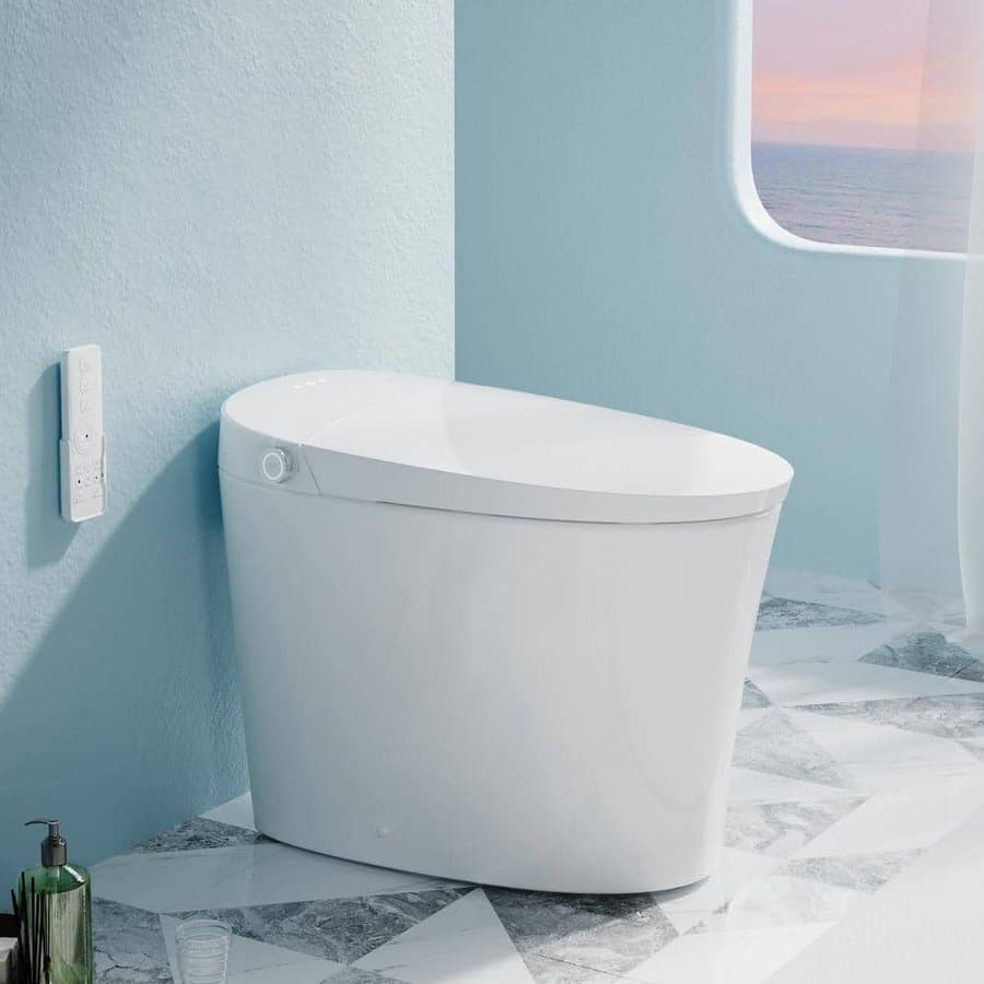 FORCLOVER 1-Piece Dual Flush Smart Tank Elongated Bidet Toilet 12-inch Rough In