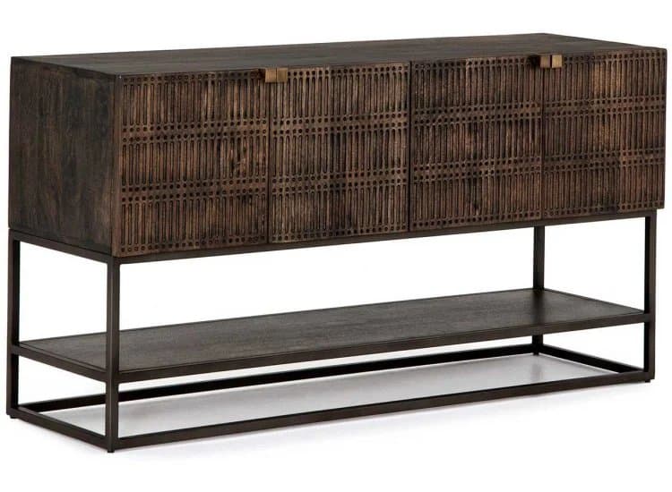 Four Hands Kelby Small Media Cabinet, Vintage Brown